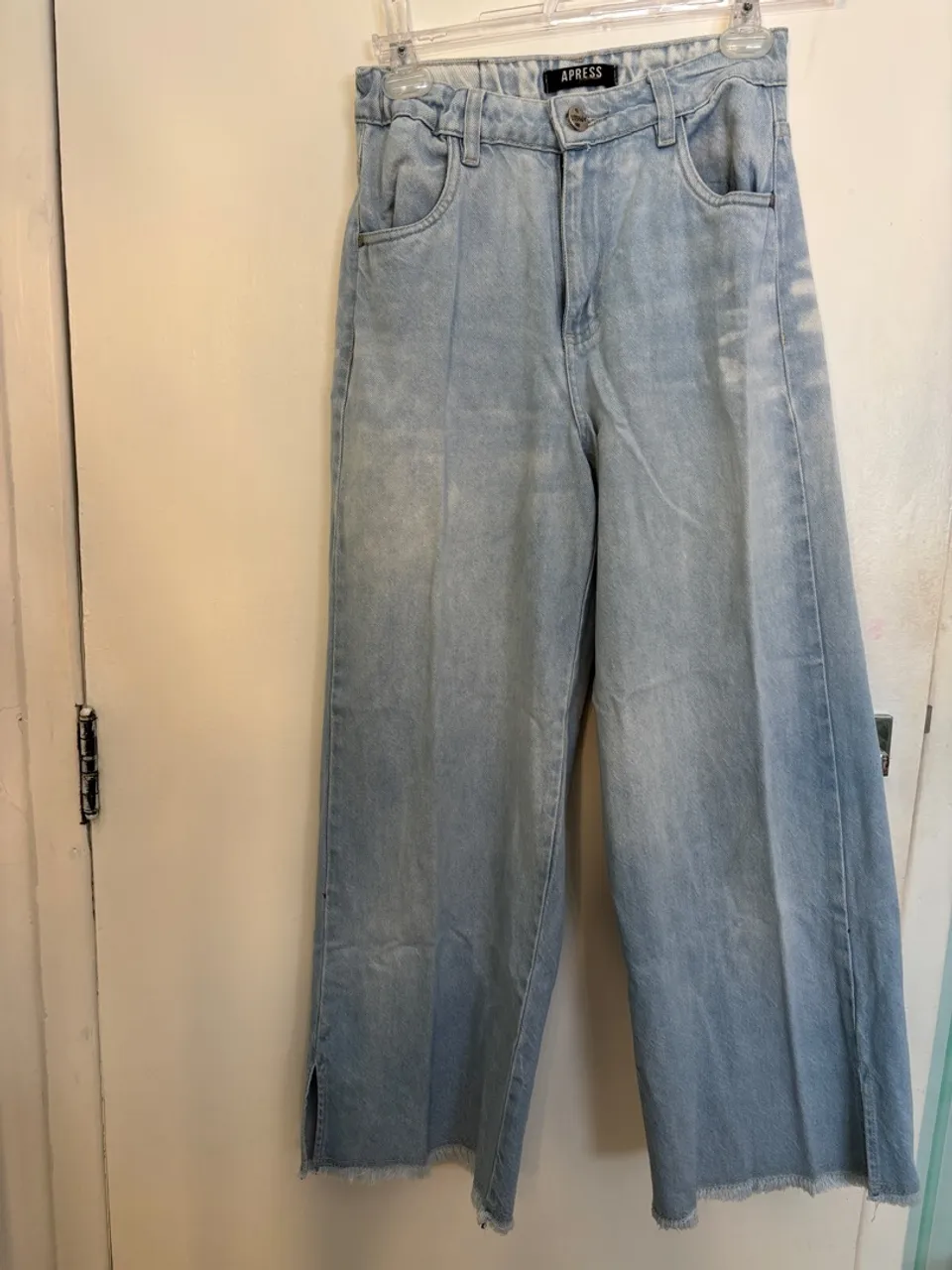 Calça Jeans Wide Leg Azul Claro