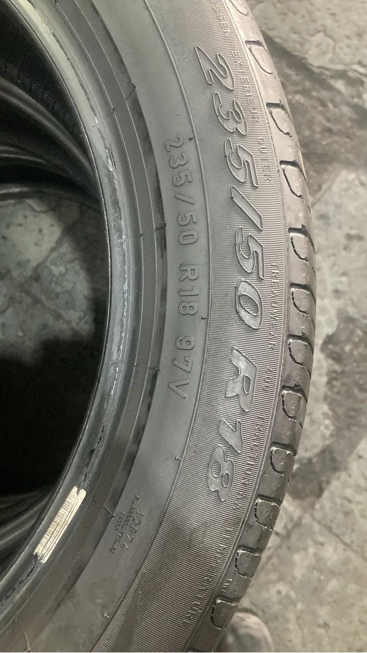2-Pneus 235/50/18 Pireli Scorpion Verde Run Flat USADO - Foto 5