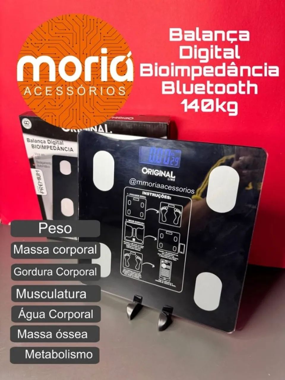 Balança 140KG Digital Bioimpedância e Bluetooth - Foto 3