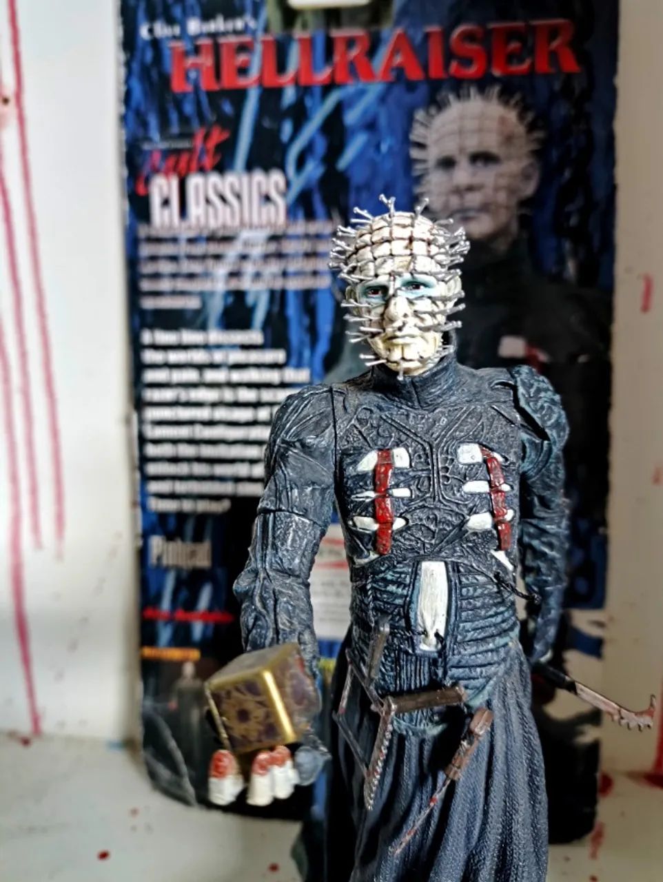 Pinhead + base pilar baf- Hellraiser Cult Classics Icon - Neca - 2009 - Foto 5