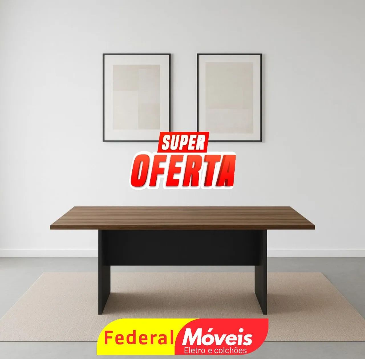 Mesa Escritório 0,75x2,00x1,00 - Qualidade, durabilidade e ótimo tamanho!