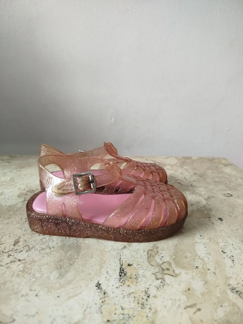 Mini Melissa rosa com glitter Tam 22 - Foto 2