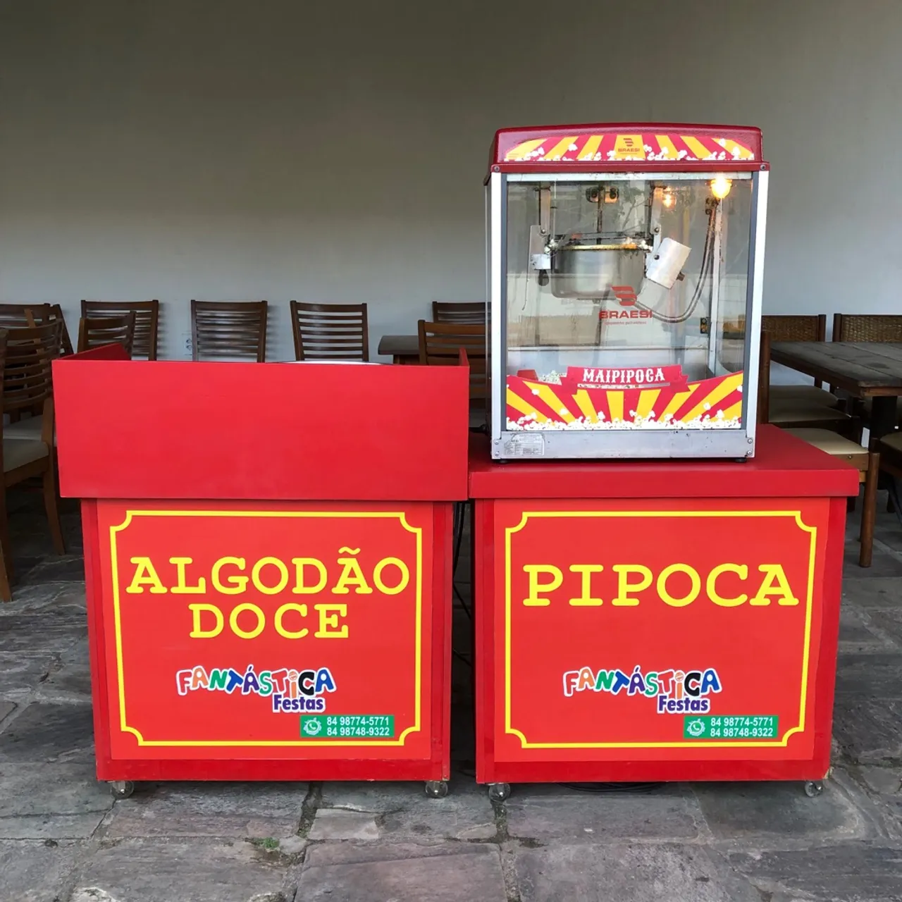 Pipoca e algodão doce