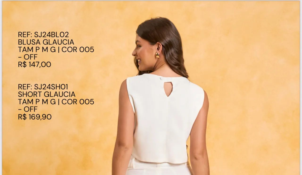 Blusa Glaucia Branca Versos Denim - Foto 2