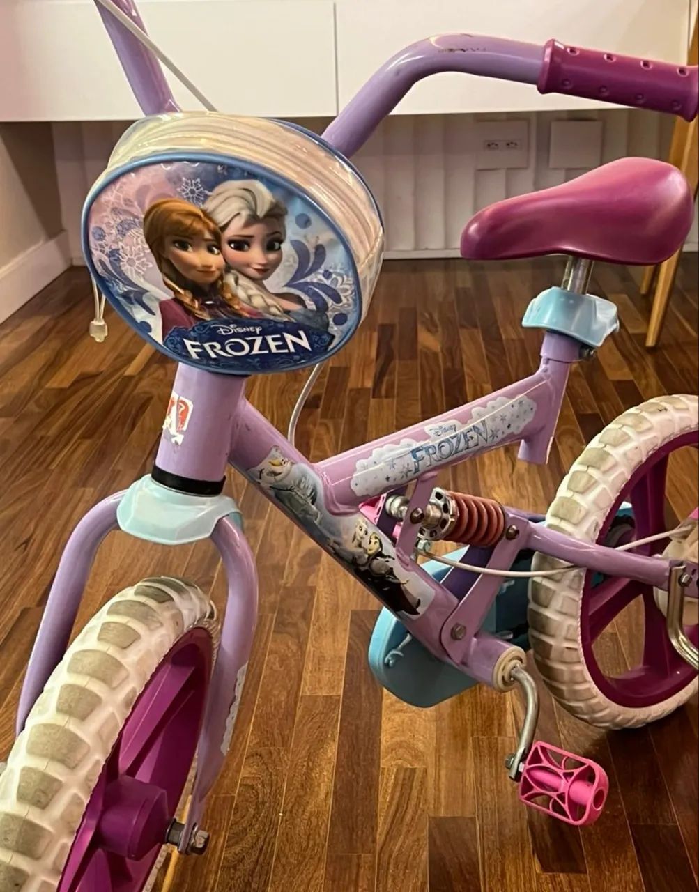 Bicicleta Para Menina Infantil Frozen Aro 12 Com Rodinhas
