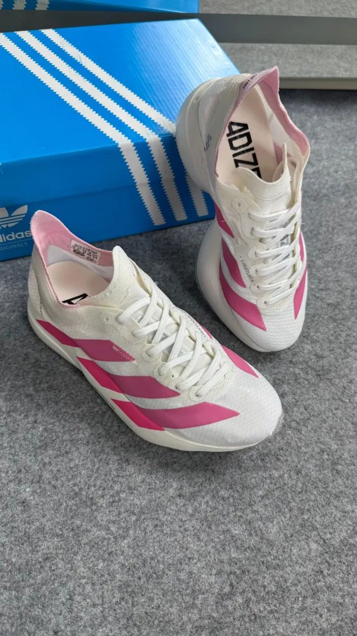 Tênis Adidas Adizero Adios Pro 4 Feminino Importado Cor: Branco/Rosa - Disponível 34 AO 39 - Foto 6
