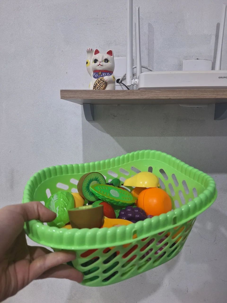 Combo grande frutinhas de velcro e cesta de brinquedo - Foto 3