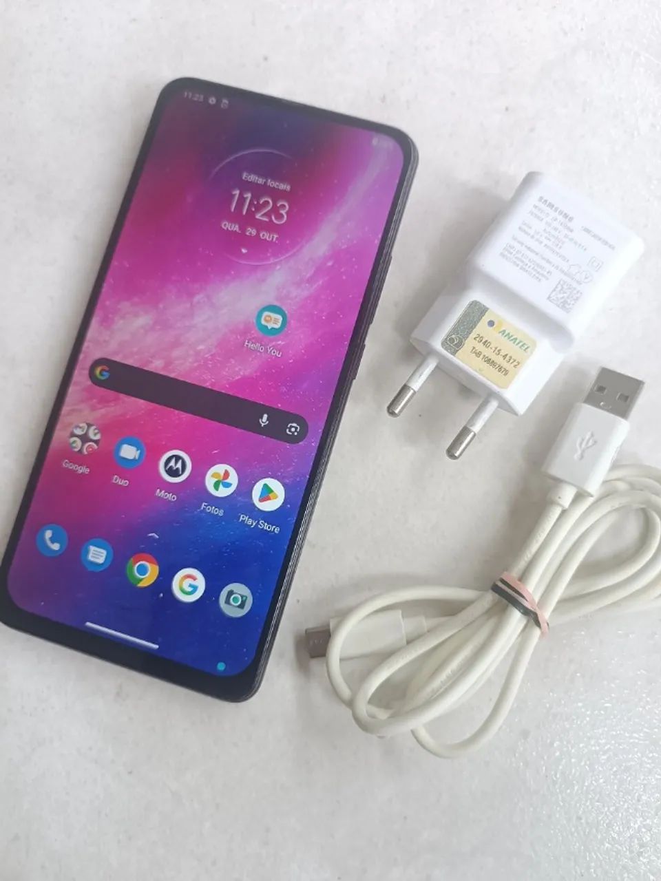 Celular Moto One Hyper Dual Sim 128gb 4gb Ram + Carregador