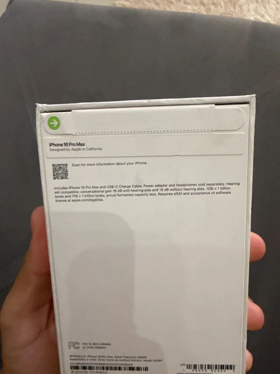 iPhone Lacrado com nota 16 Pro Max 256gb Black Titanium  - Foto 2