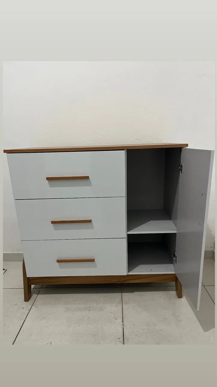 CONJUNTO GUARDA FOUPA E CÔMODA INFANTIL  - Foto 2
