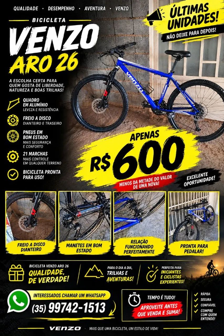 Bicicleta aro 26 Venzo