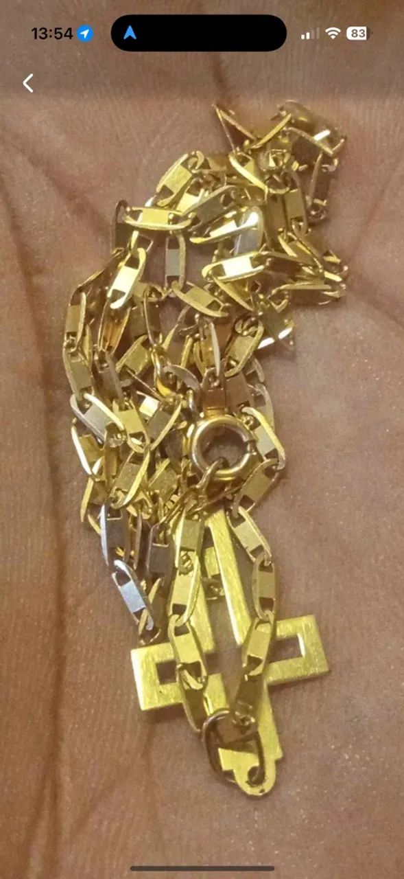 Corrente Ouro PIASTRINE  18k 60CM - Foto 2