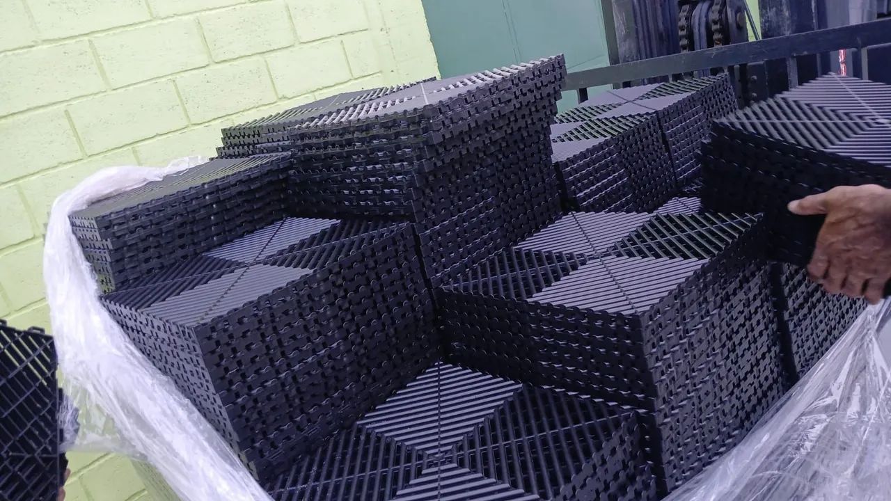 Piso modulado piso de plástico estrato de plástico - Foto 3