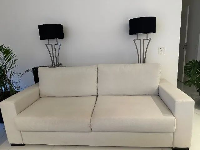 4-Seater Sofa - Beige/Off-White - 220 cm - 2 Identical Sofas Available