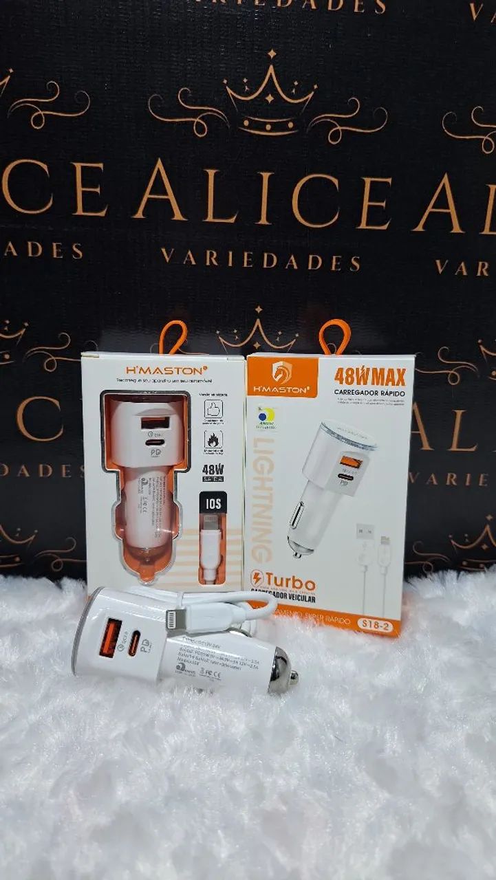 Carregador veicular 48w turbo 