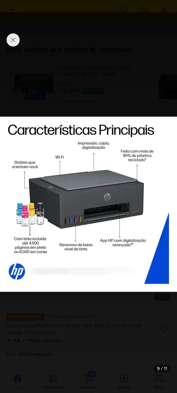 Impressora HP Smart Tank  - Foto 2