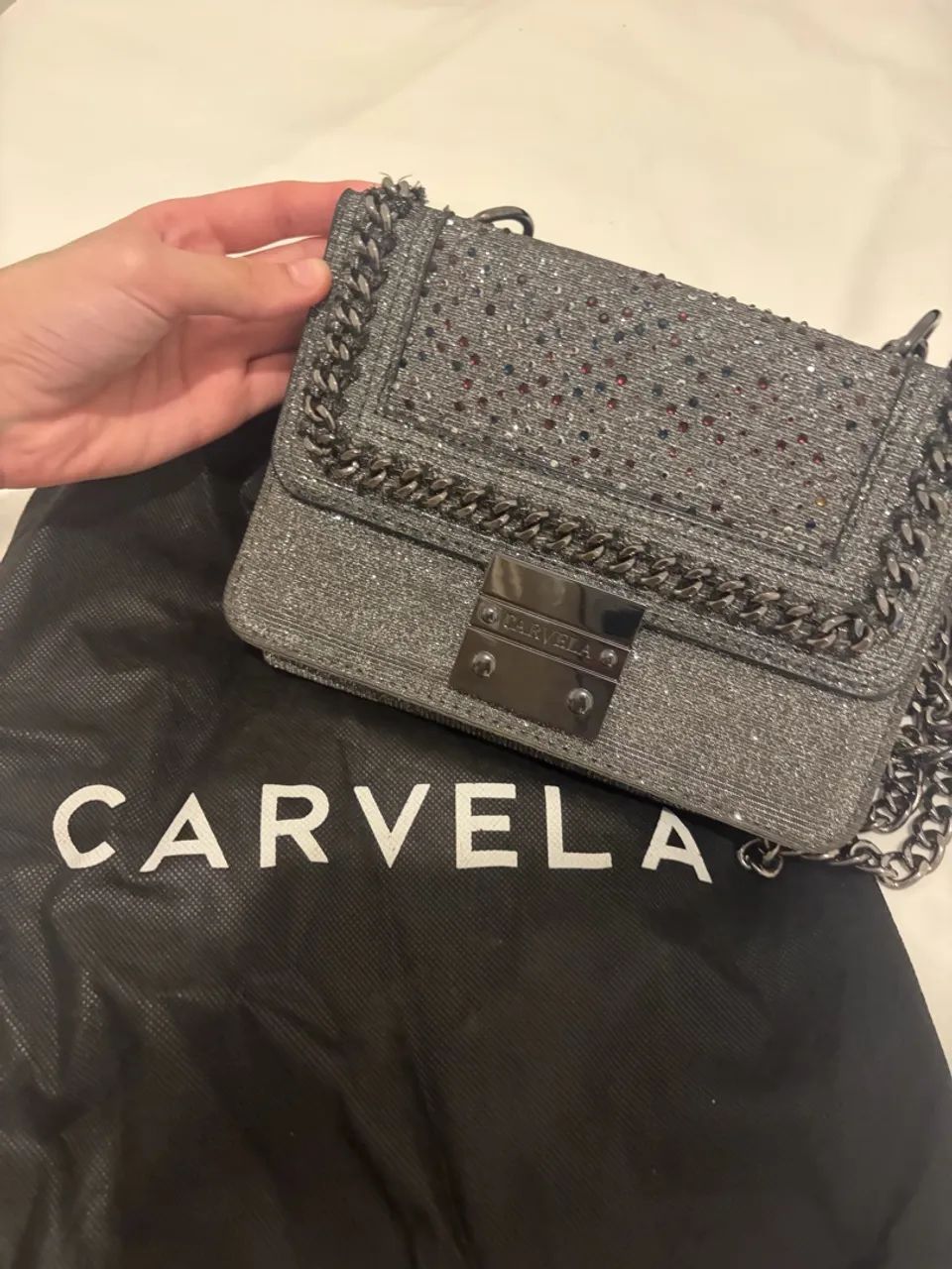 bolsa carvela bailey mini chumbo