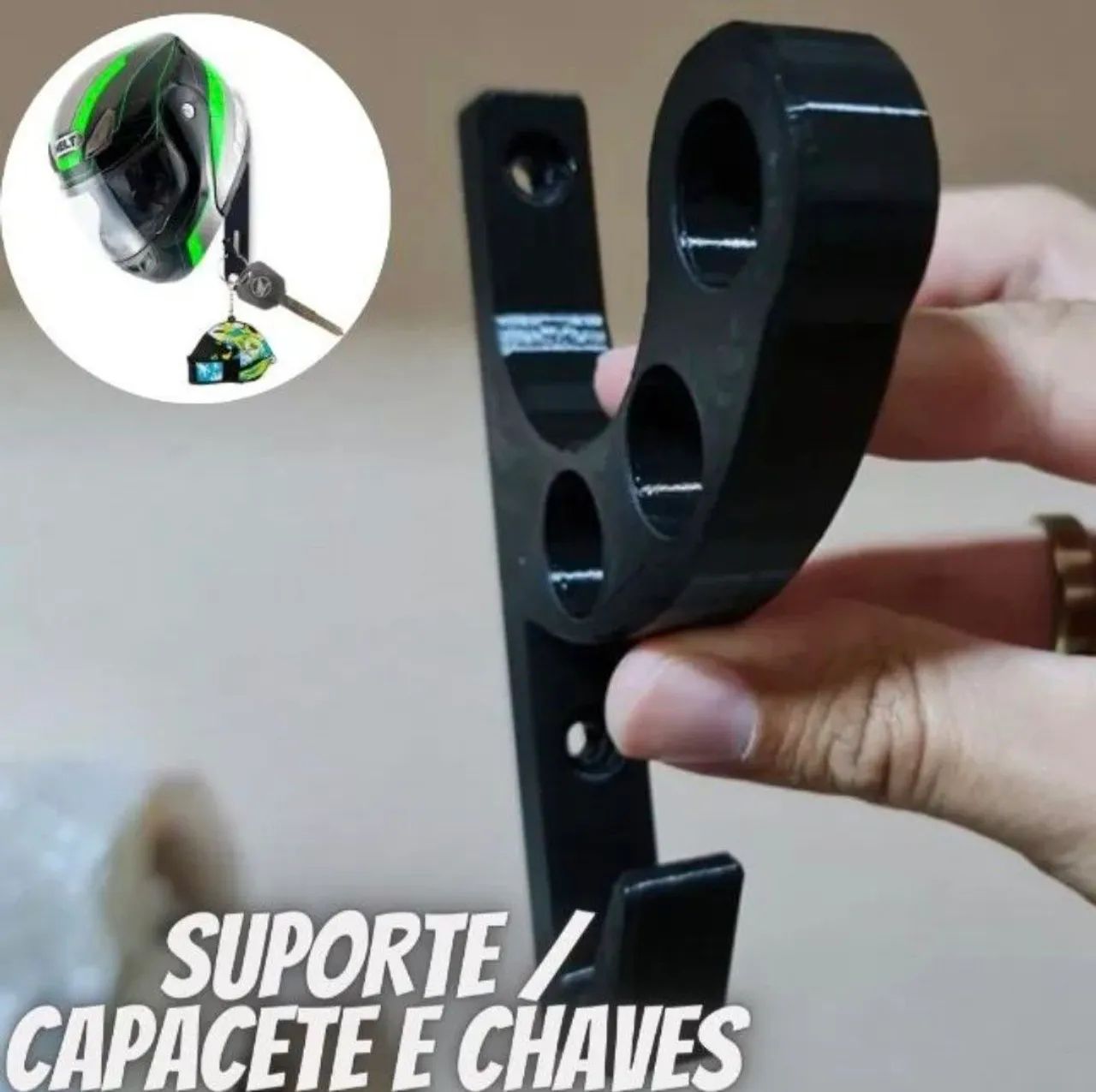 Suporte de Capacete e Chave - Foto 2