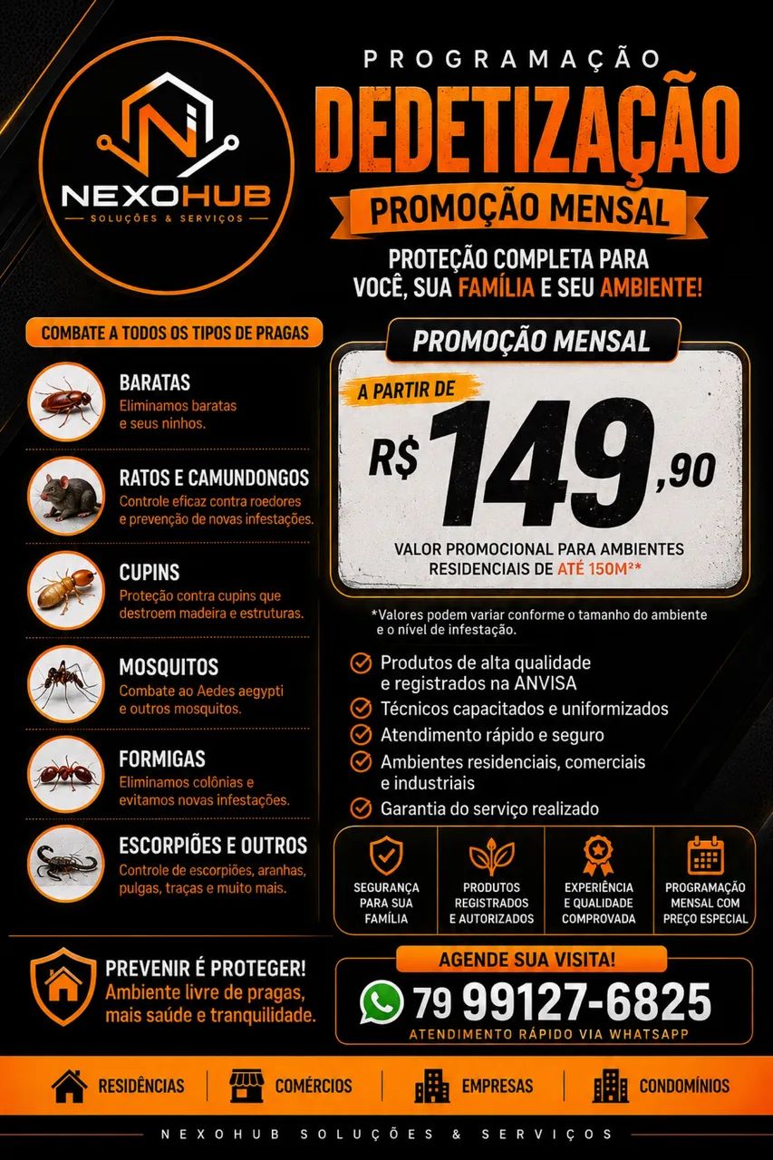 Dedetização residencial 