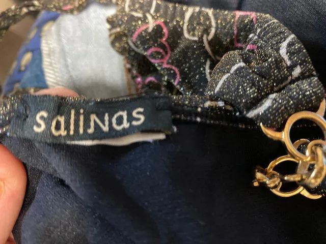 Biquine Salinas detalhes dourados Linha com brilho P - Foto 3