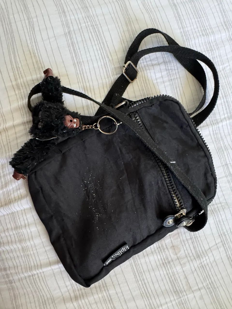Bolsa preta kipling de ombro - Foto 4