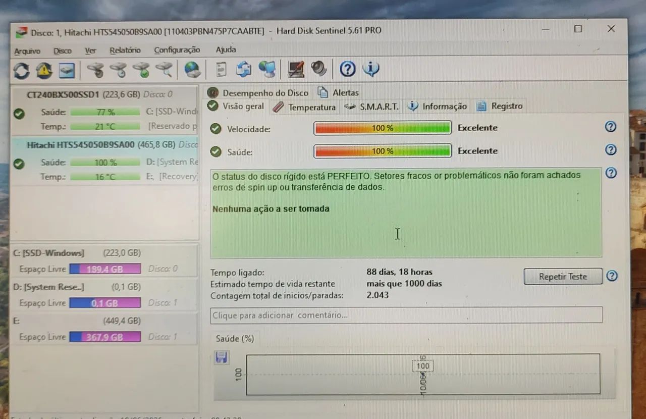 HD de Notebook 500 GB HITACHI - Foto 4