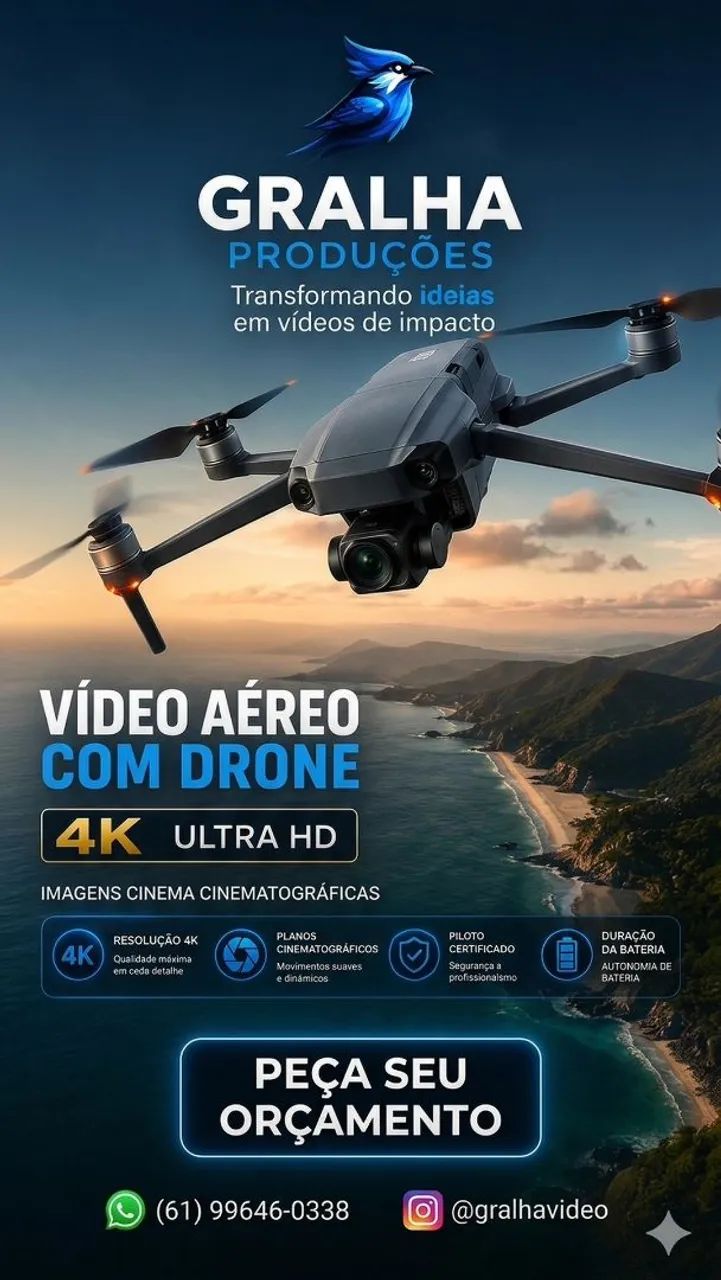 Imagem aérea com drone