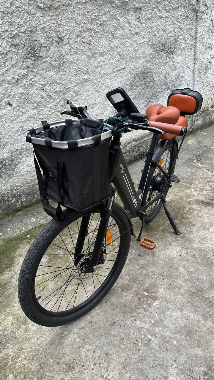 Bicicleta elétrica completa com baú  - Foto 3