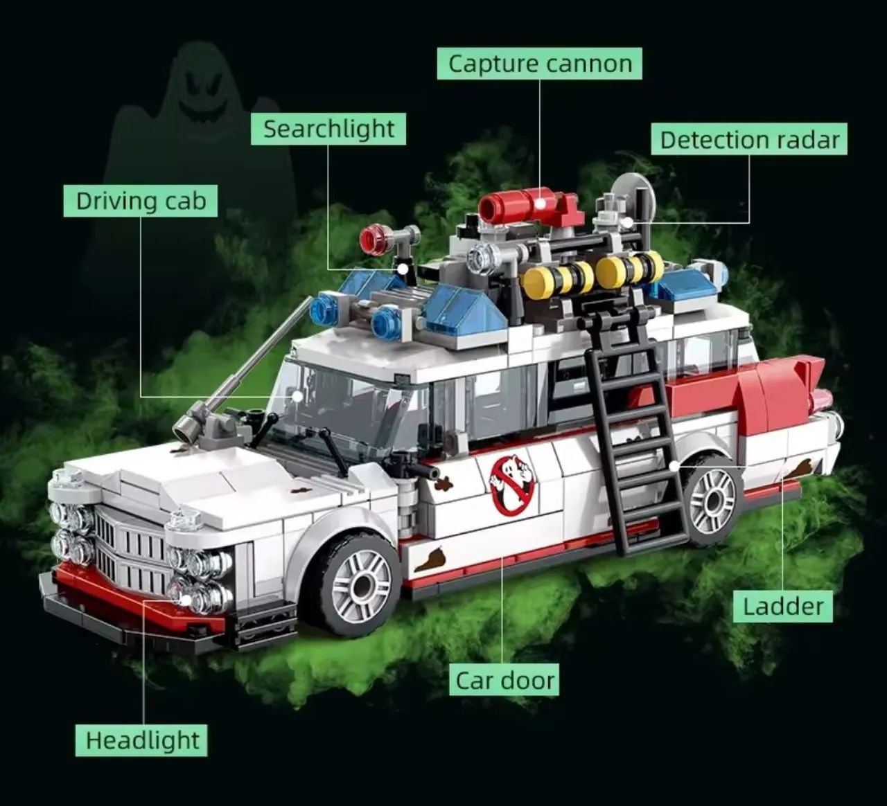Ecto-1 Ghostbusters Ghost Car 562 peças de montar  - Foto 3