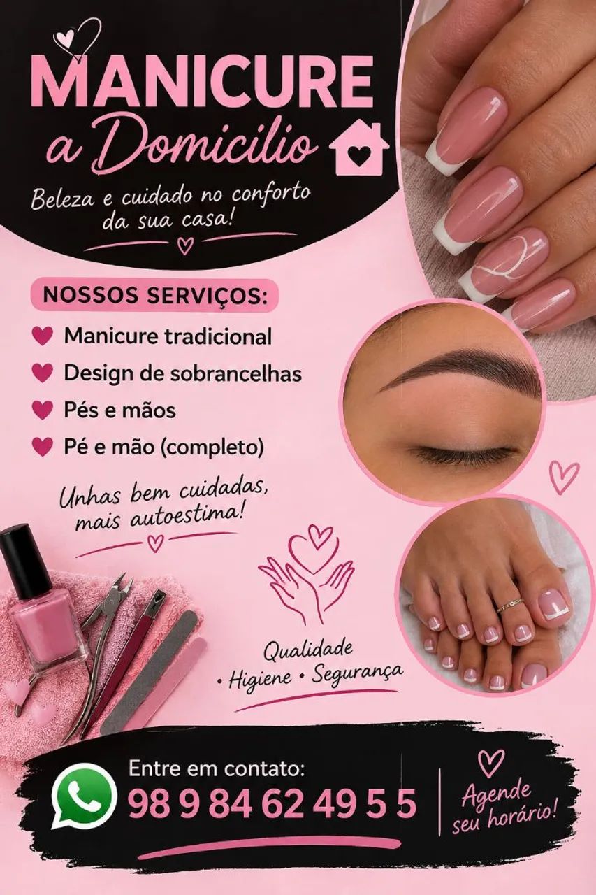 Manicure a domicílio!