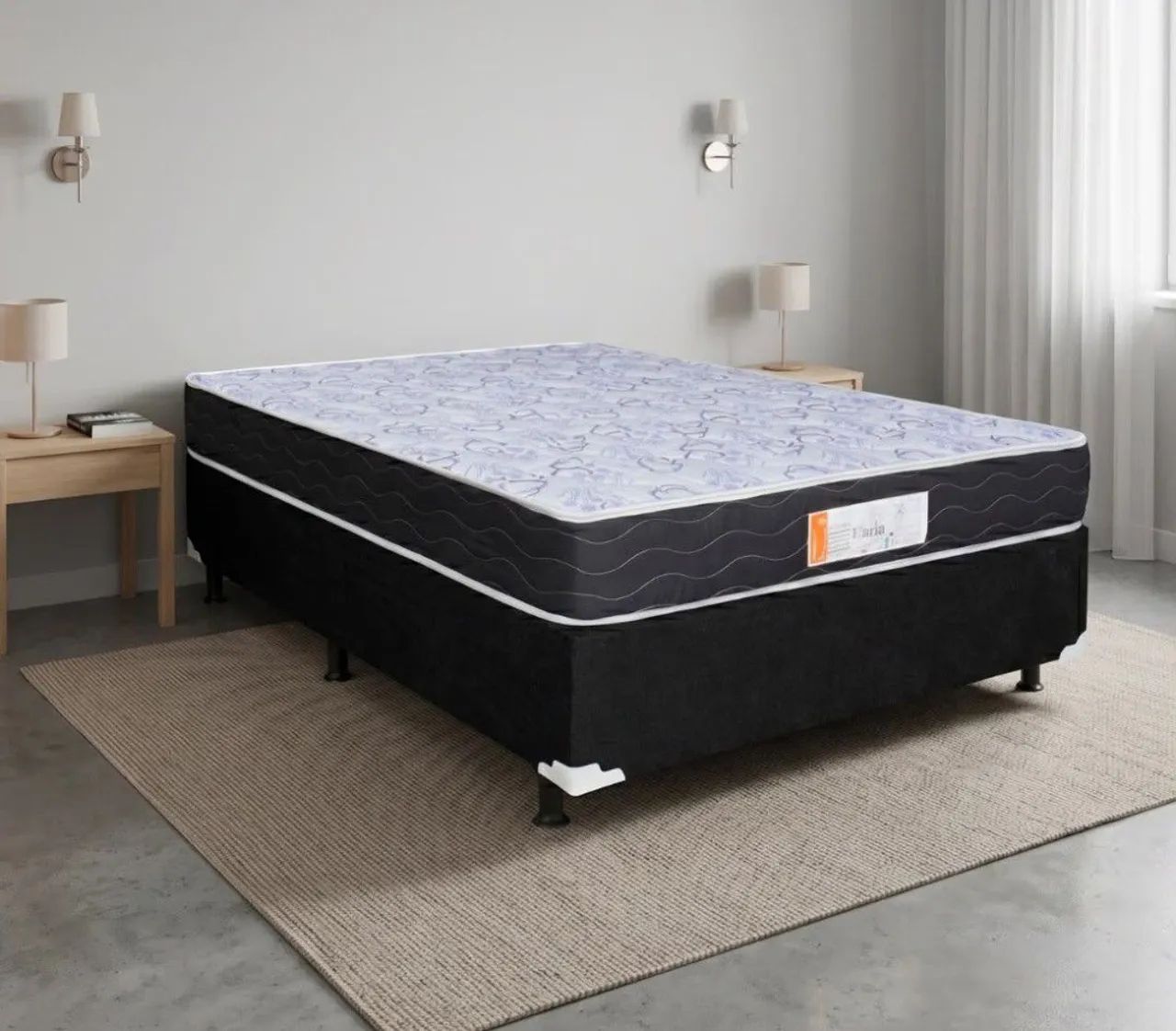 CAMA BOX CASAL ( COLCHÃO+BASE )