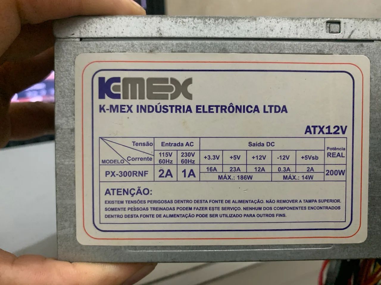 Kit 2 Fontes ATX 200W Para PC Desktop (K-Mex e Genérica) - Funcionando - Foto 3
