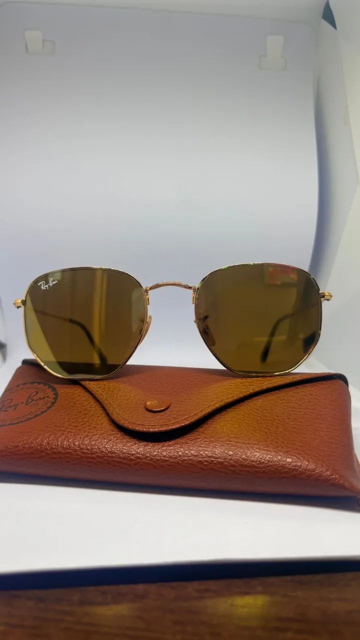 Óculos de sol Ray-ban unisex, importado estrutura hexagonal - Foto 2