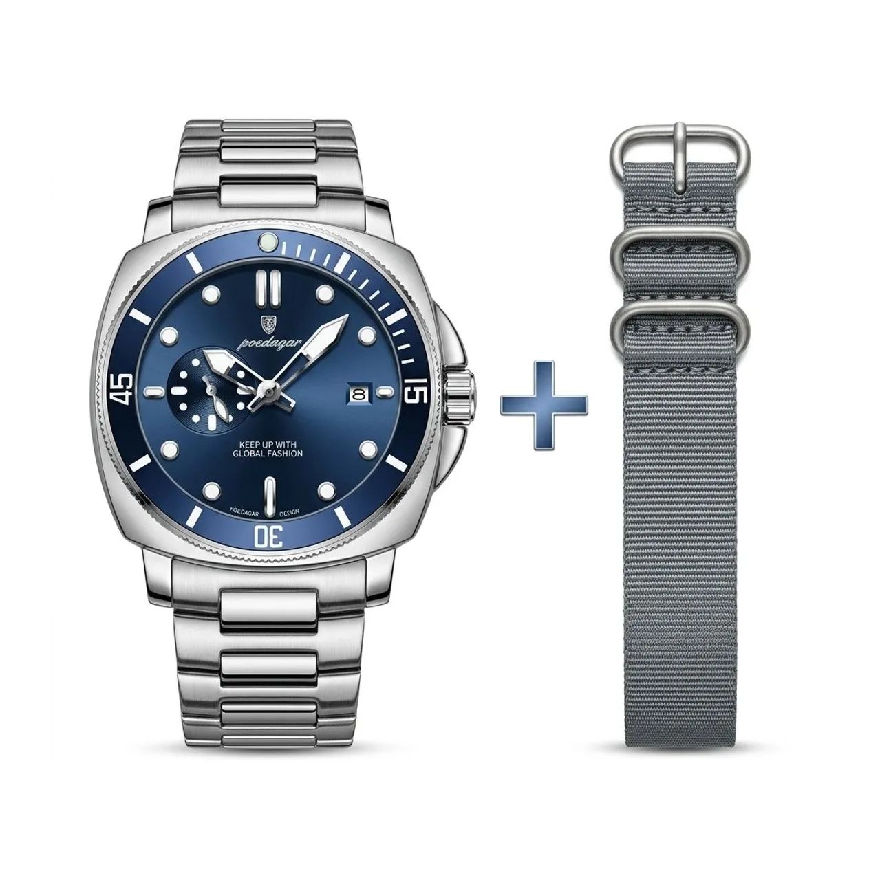 Relógio Poedagar + Pulseira Nato