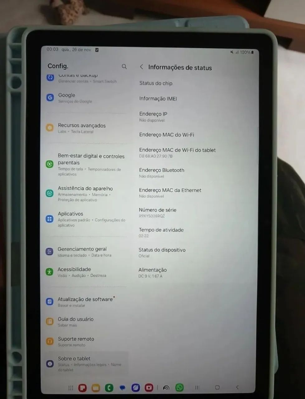 Tablet Galaxy Sansung A9 em excelente estado - Foto 4