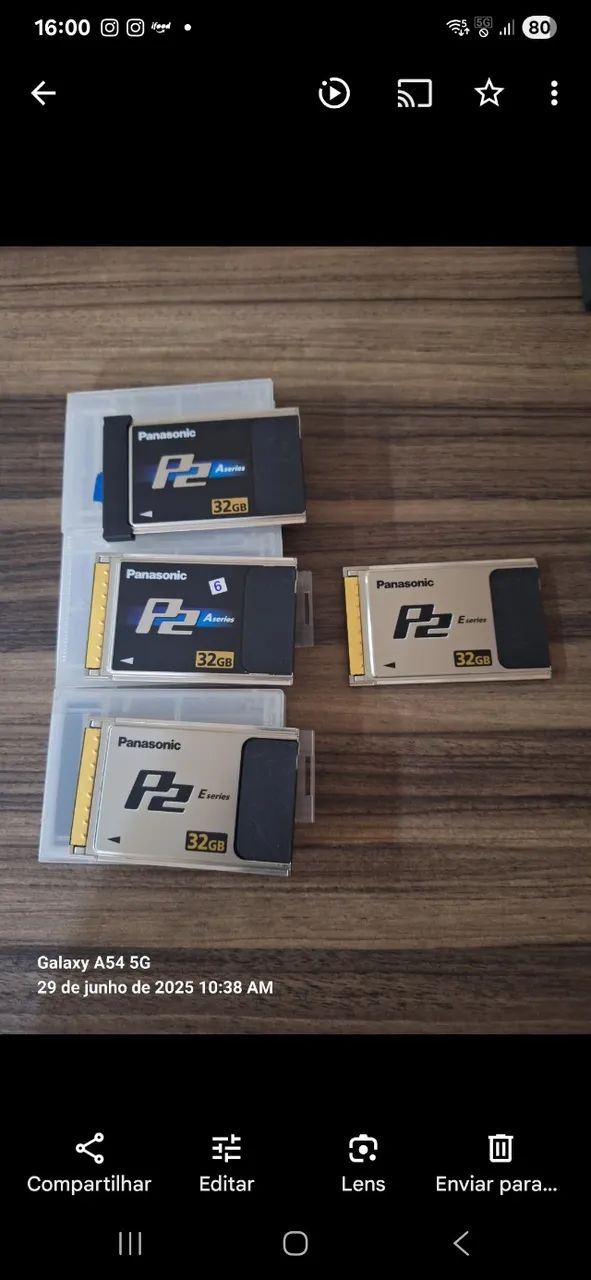04 cartões p2 32gb