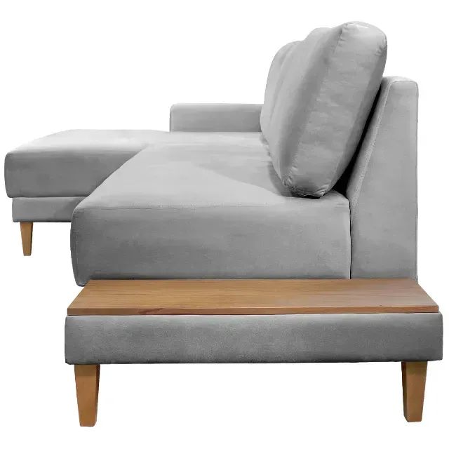 Sofá Chaise 825  2,40m Linho D33 - Produto Novo! Pronta Entrega! - Foto 4