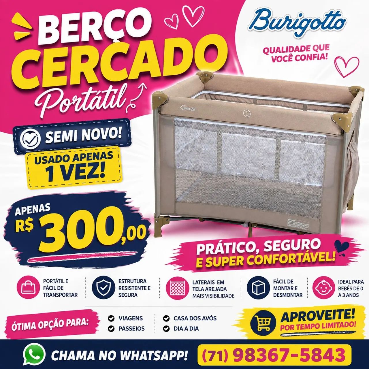 Berço portátil  - Foto 2