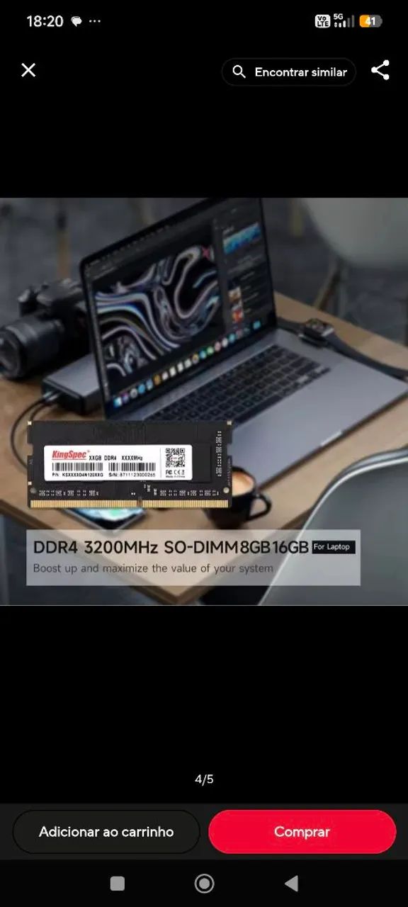 Memória DDR4 8 GB para notebook  - Foto 4