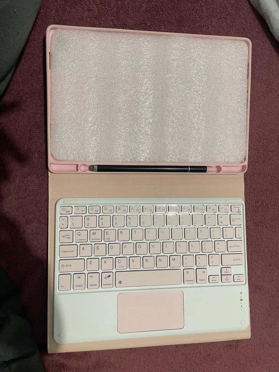 Tab A7 (QUEBRADO) com capa e teclado - Foto 5