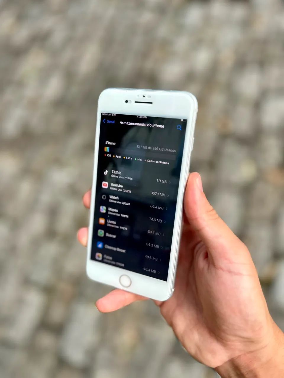 iPhone 8 Plus branco 256gb 