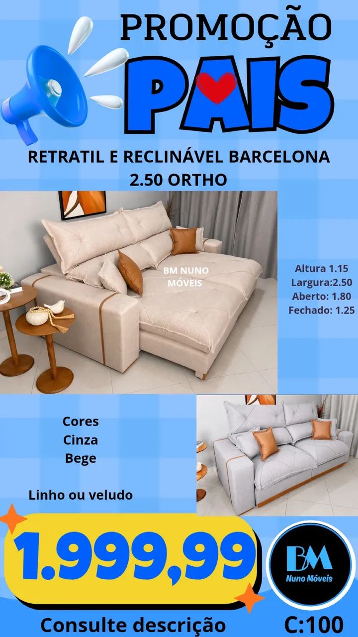 Sofás em promoção de dia dos pais  - Foto 2