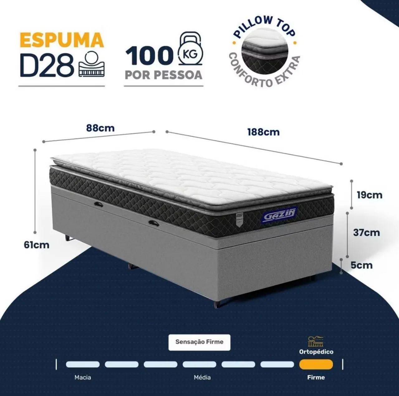 Cama de Solteiro Nova - Nunca Usada! - Foto 2