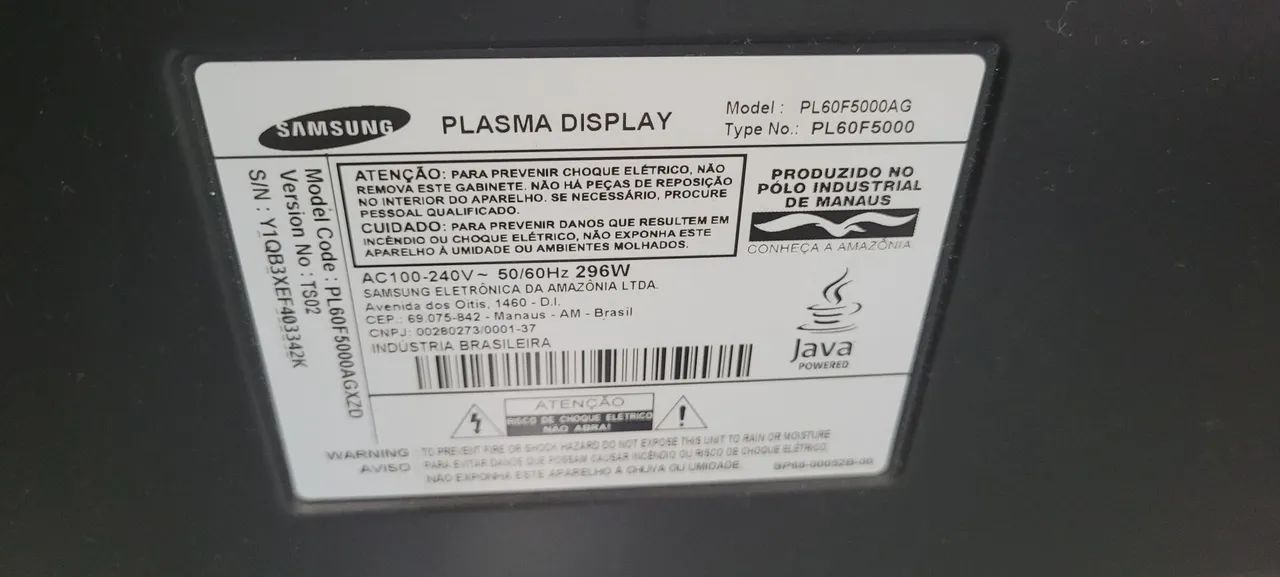 Tela para tv Samsung pl60f5000  - Foto 2