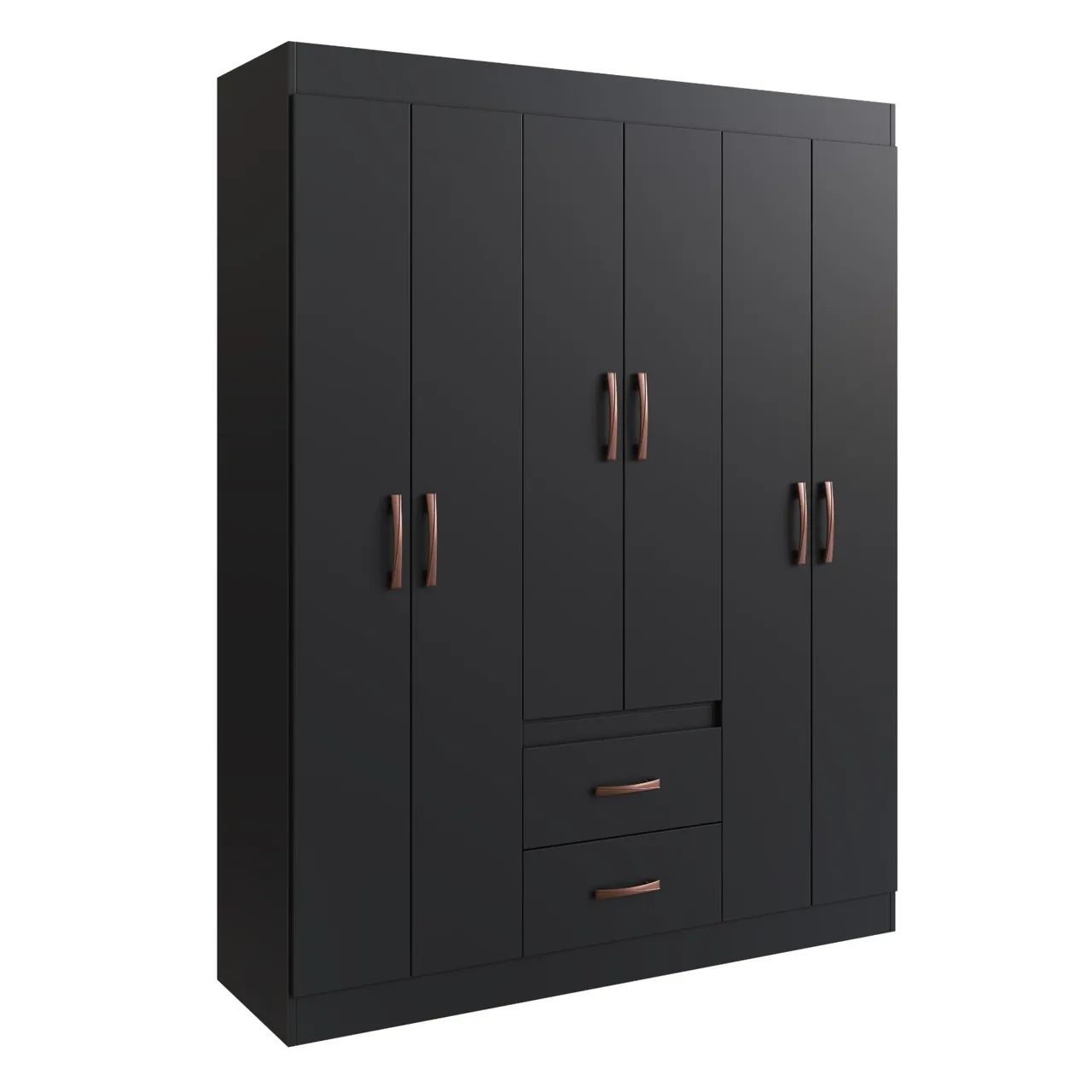 GUARDA ROUPA JAMAICA 1.37M - 6 PORTAS E 2 GAVETAS - DORIPEL
