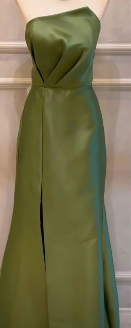 Vestido Longo Verde Oliva - Foto 2