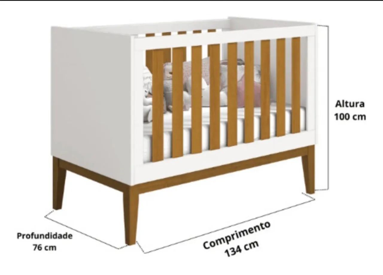 PRA SAIR RÁPIDO  BERÇO 3 em 1 - DESING MODERNO + colchão  - Foto 2