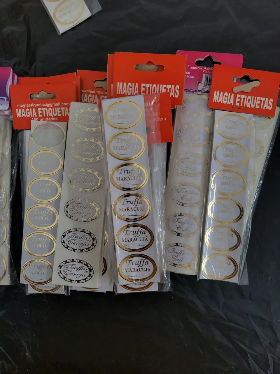 Etiqueta adesiva sabores trufa/bombom
