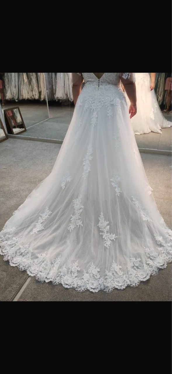 Vestido de noiva plus size tam 50 - Foto 2