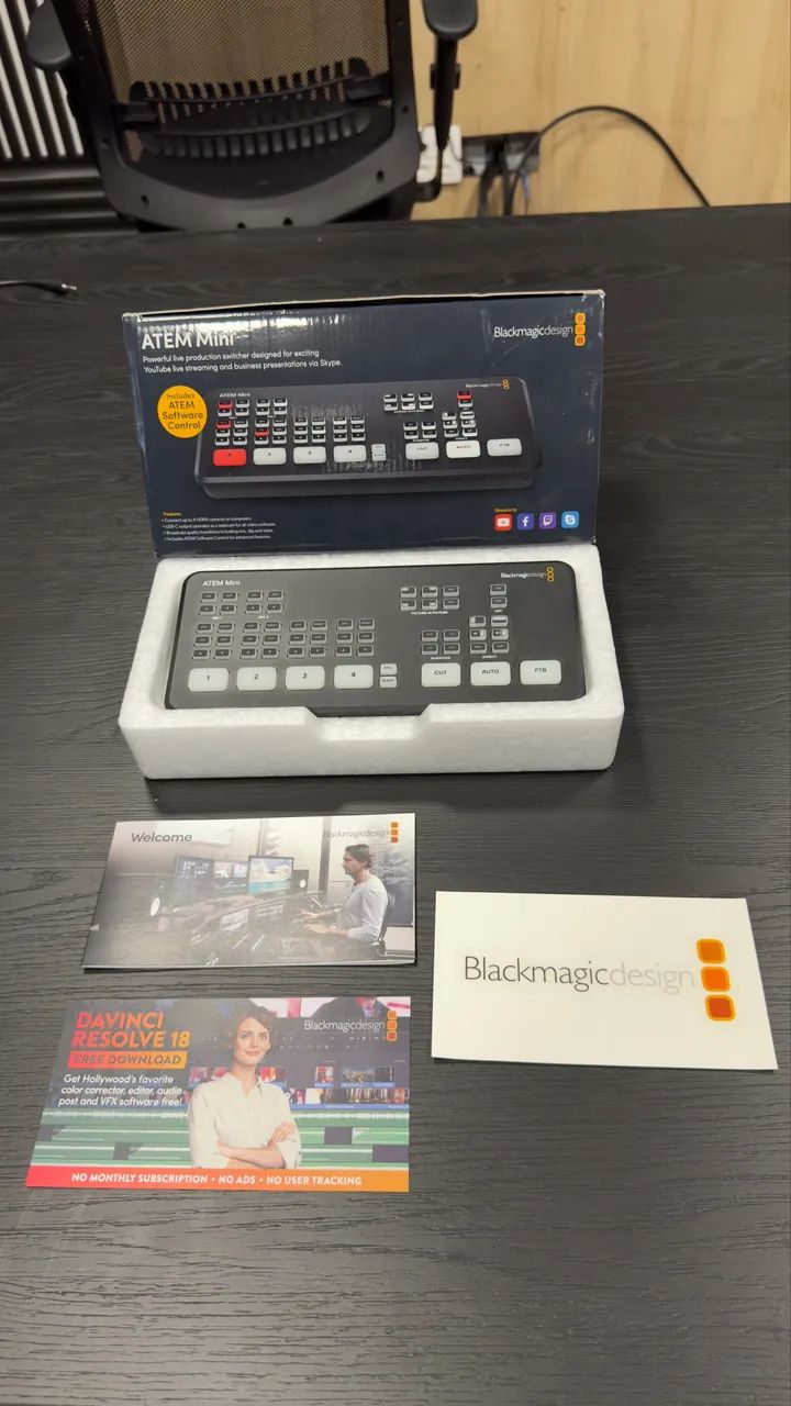 Switcher de produção ao vivo Blackmagic ATEM Mini